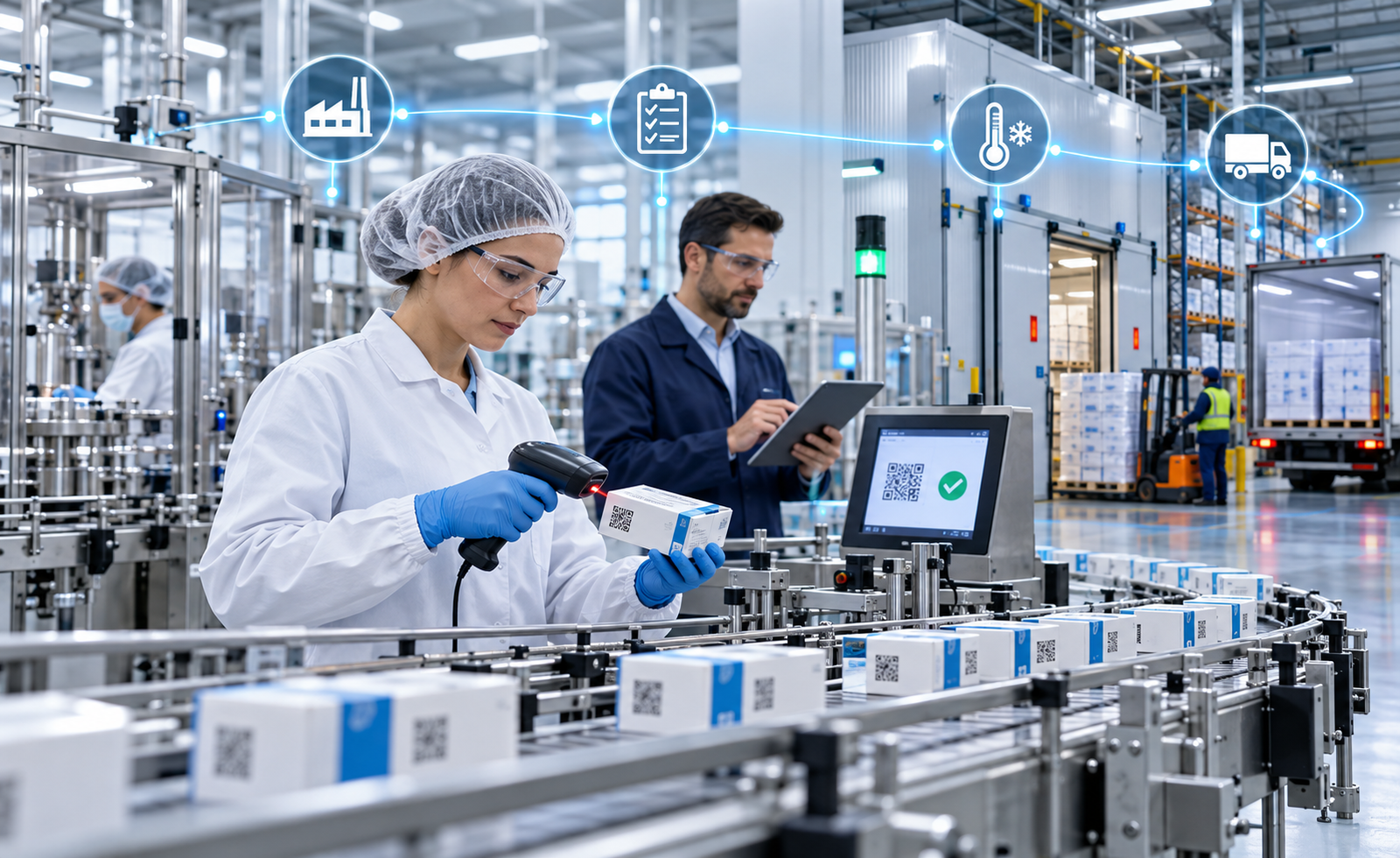Cadena de trazabilidad farmacéutica desde el origen hasta el destino